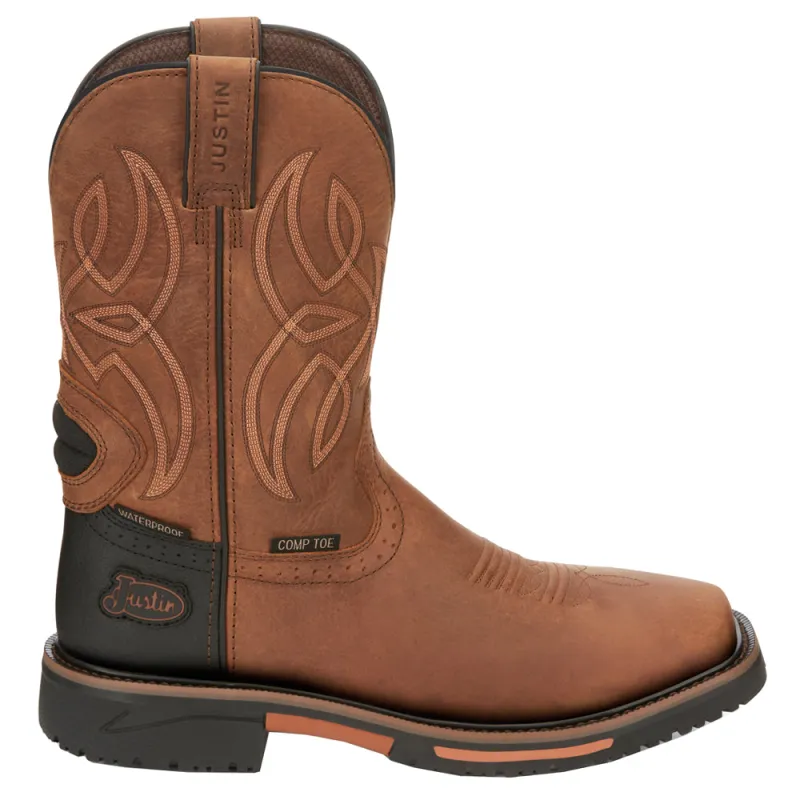 Dallen 11 Inch Waterproof Nano Composite Toe Work Boots made by Justin Boots