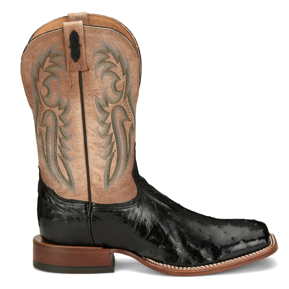 Castillo 11 Inch Full Quill Ostrich Square Toe Cowboy Boots sold by Shoebacca