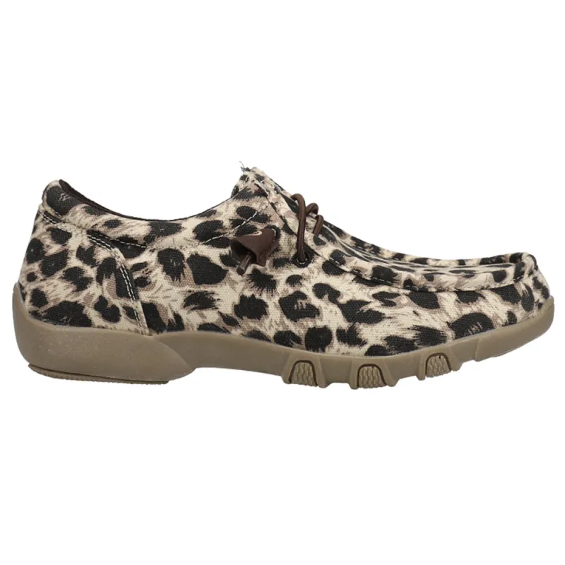 Chillin Leopard Moc Toe Slip On Flats sold by Shoebacca