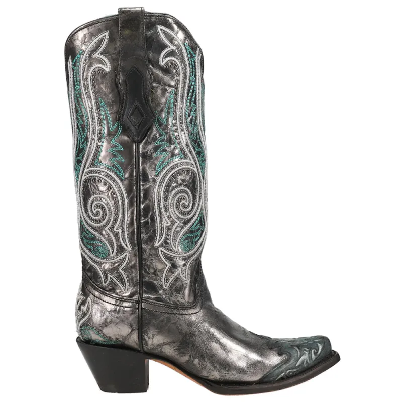 Art 21 Metallic Embroidered Studded Snip Toe Cowboy Boots sold by Shoebacca