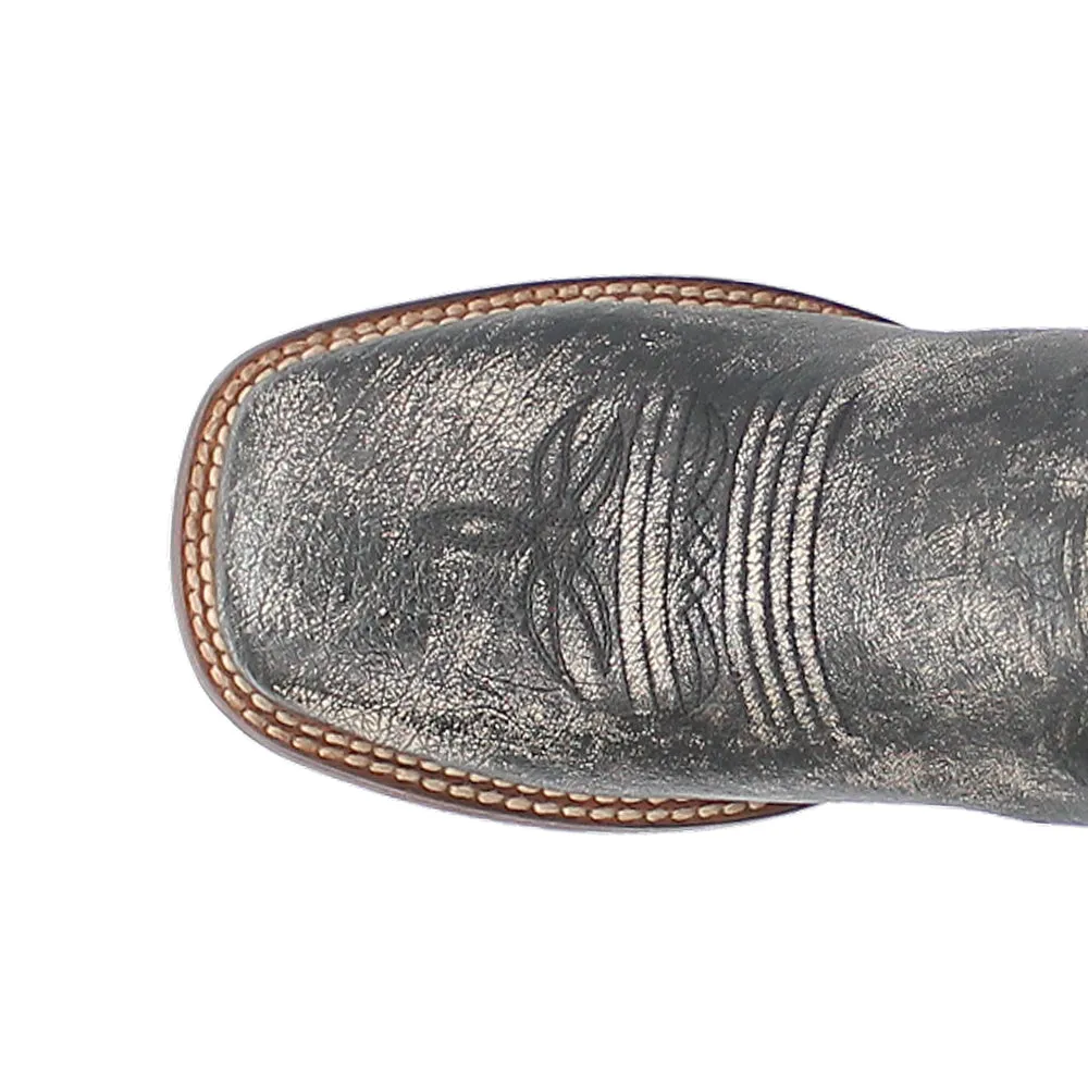 Lester Embroidered Square Toe Pull On Cowboy Boots sold by Shoebacca product image thumbnail 4