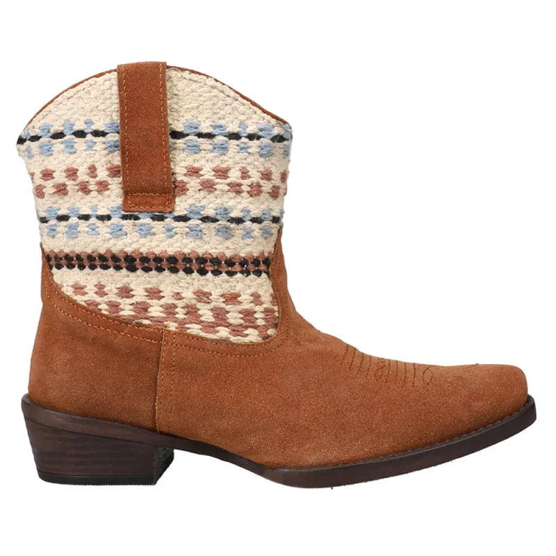 Dusty Snip Toe Embroidered Cowboy Booties made by Roper