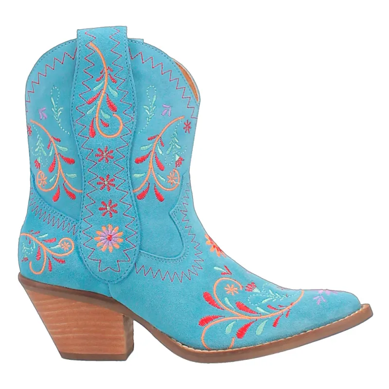 Sugar Bug Floral Embroidery Round Toe Cowboy Booties made by dingo