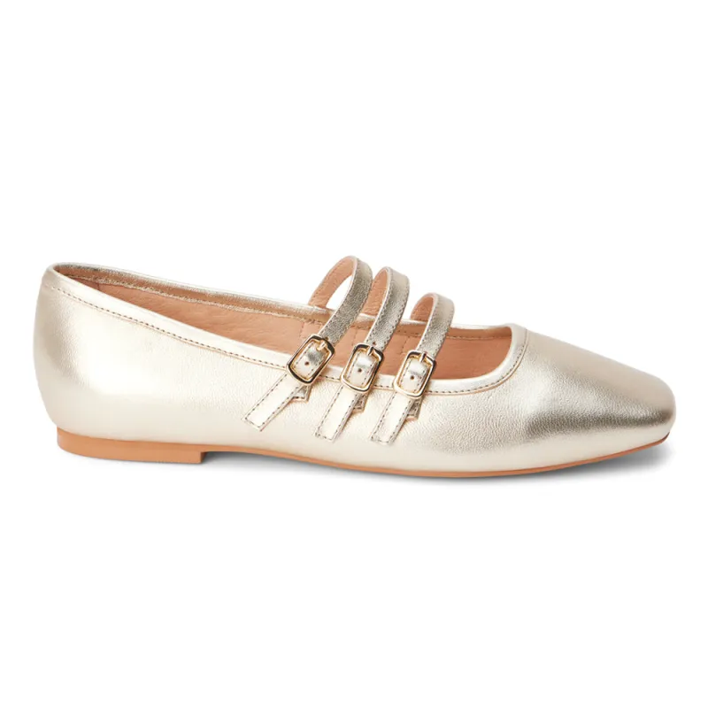 Nova Metallic Mary Jane Ballet Flats sold by Shoebacca