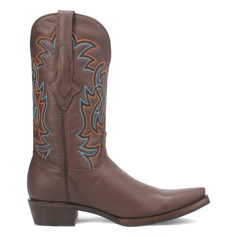 Gold Rush Leather Embroidered Snip Toe Cowboy Boots made by dingo
