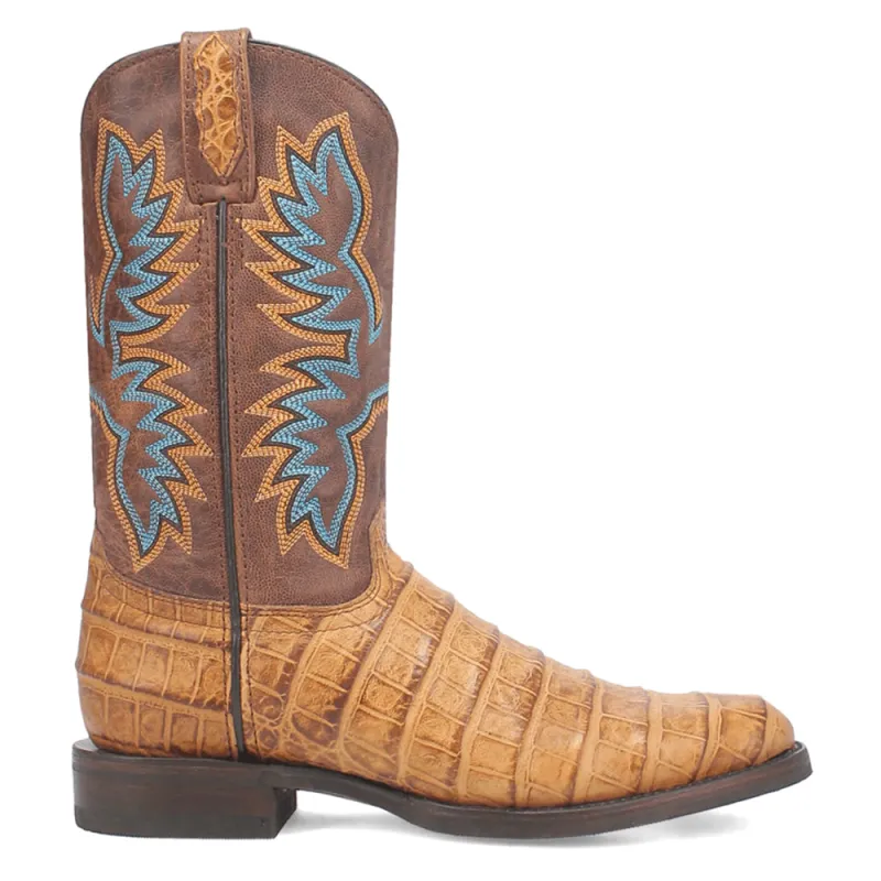 Trail Boss Alligator Embroidered Round Toe Pull On Cowboy Boots made by dingo