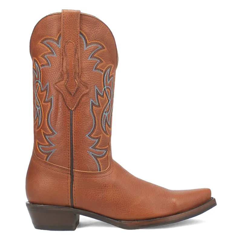 Gold Rush Leather Embroidered Snip Toe Cowboy Boots made by dingo