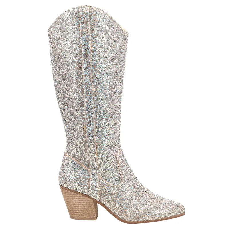 Nashville Rhinestone Pointed Toe Cowboy Boots sold by Shoebacca