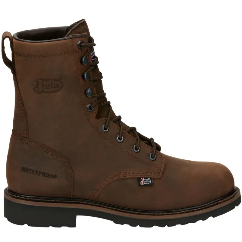 Drywall 8 Inch Waterproof Steel Toe Work Boots made by Justin Boots