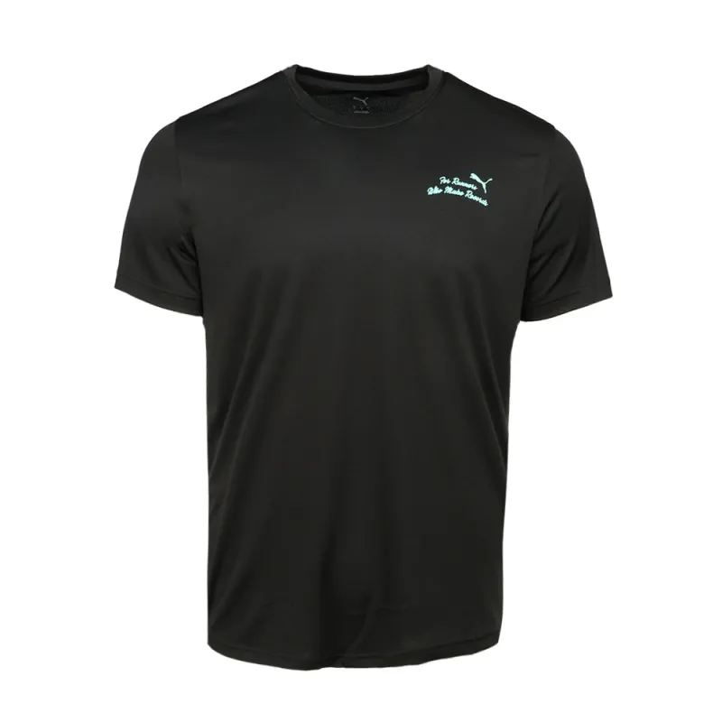 Graphics Running Slogan Graphic Crew Neck Short Sleeve T-Shirt sold by Shoebacca