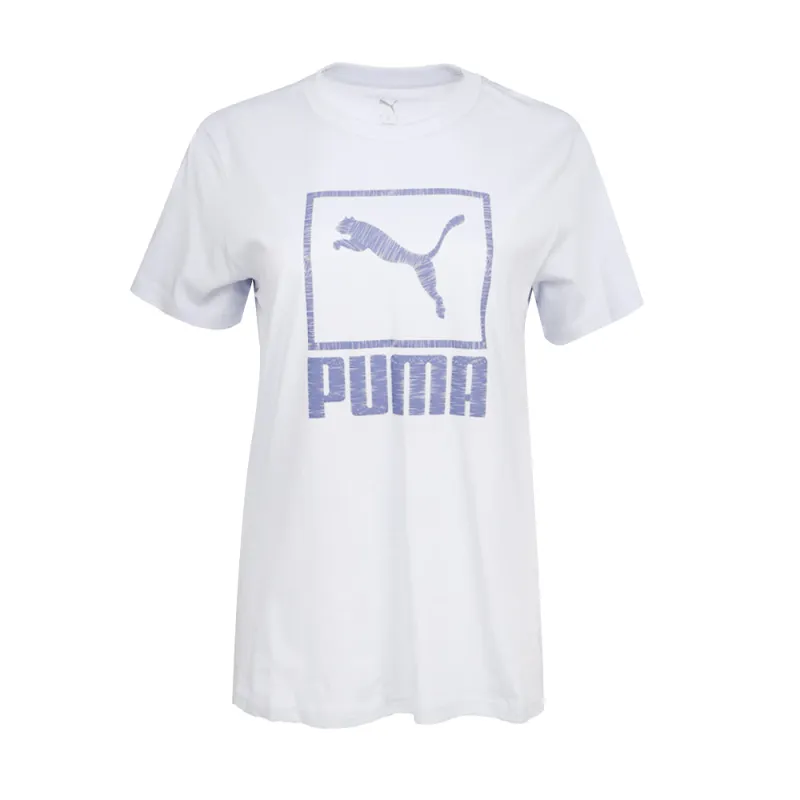 Faux Embroidery Crew Neck Short Sleeve T-Shirt made by Puma