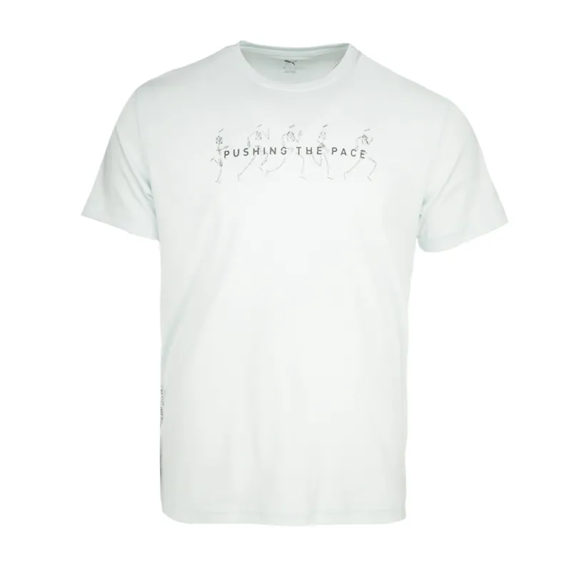 Graphics Running Illustration Crew Neck Short Sleeve Athletic T-Shirt sold by Shoebacca