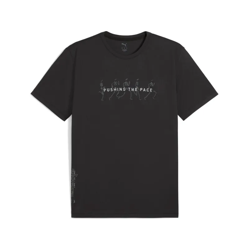 Graphics Running Illustration Crew Neck Short Sleeve T-Shirt sold by Shoebacca