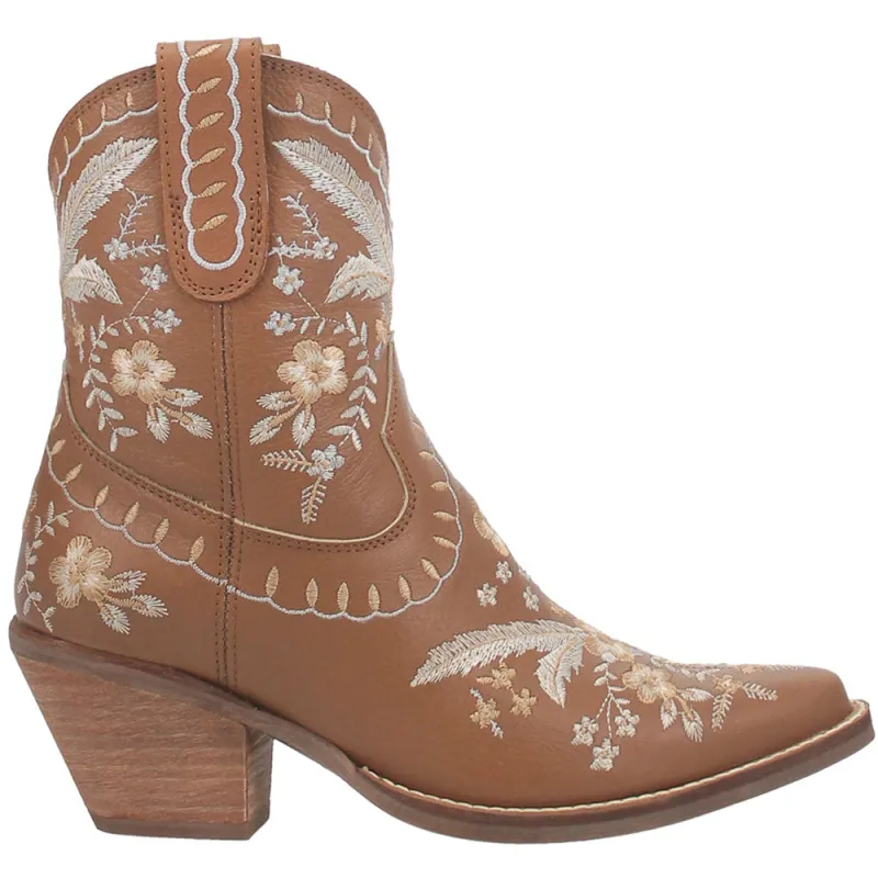 Primrose Floral Embroidered Snip Toe Cowboy Booties sold by Shoebacca