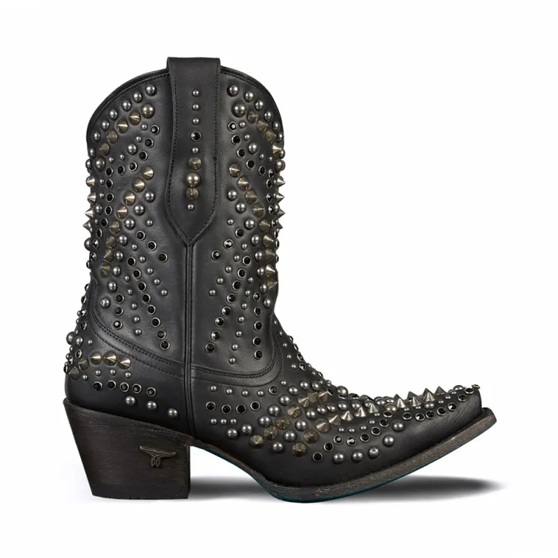 Dolly Studded Snip Toe Cowboy Bootie made by Shoebacca