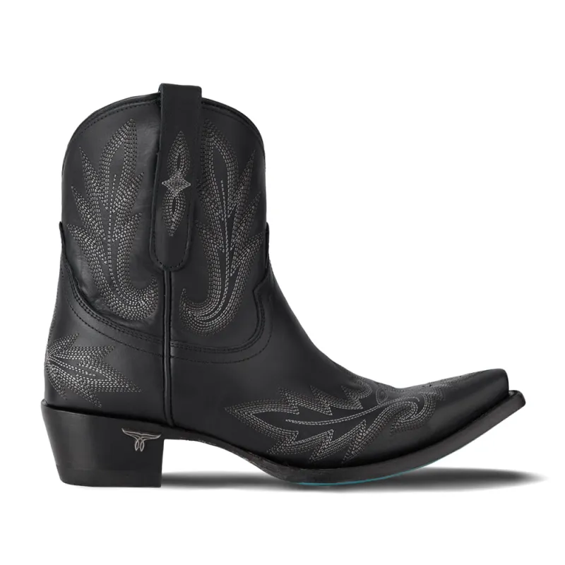Lexington Embroidered Snip Toe Cowboy Bootie made by Shoebacca