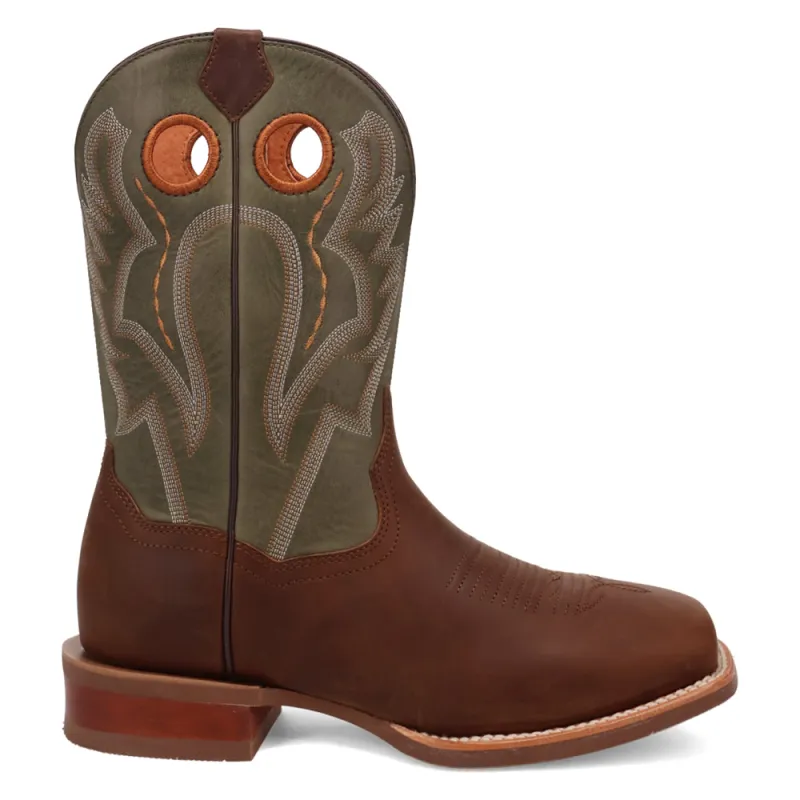 Leighton Embroidered Square Toe Cowboy Boots made by Shoebacca