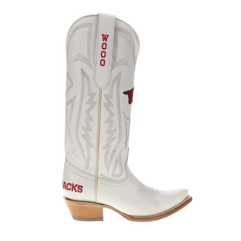 University of Arkansas Gameday Snip Toe Pull On Cowboy Boots sold by Shoebacca