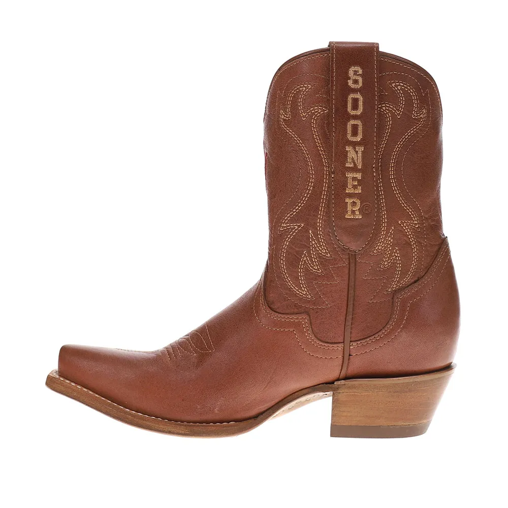 Oklahoma Gameday Snip Toe Pull On Cowboy Booties sold by Shoebacca product image thumbnail 3