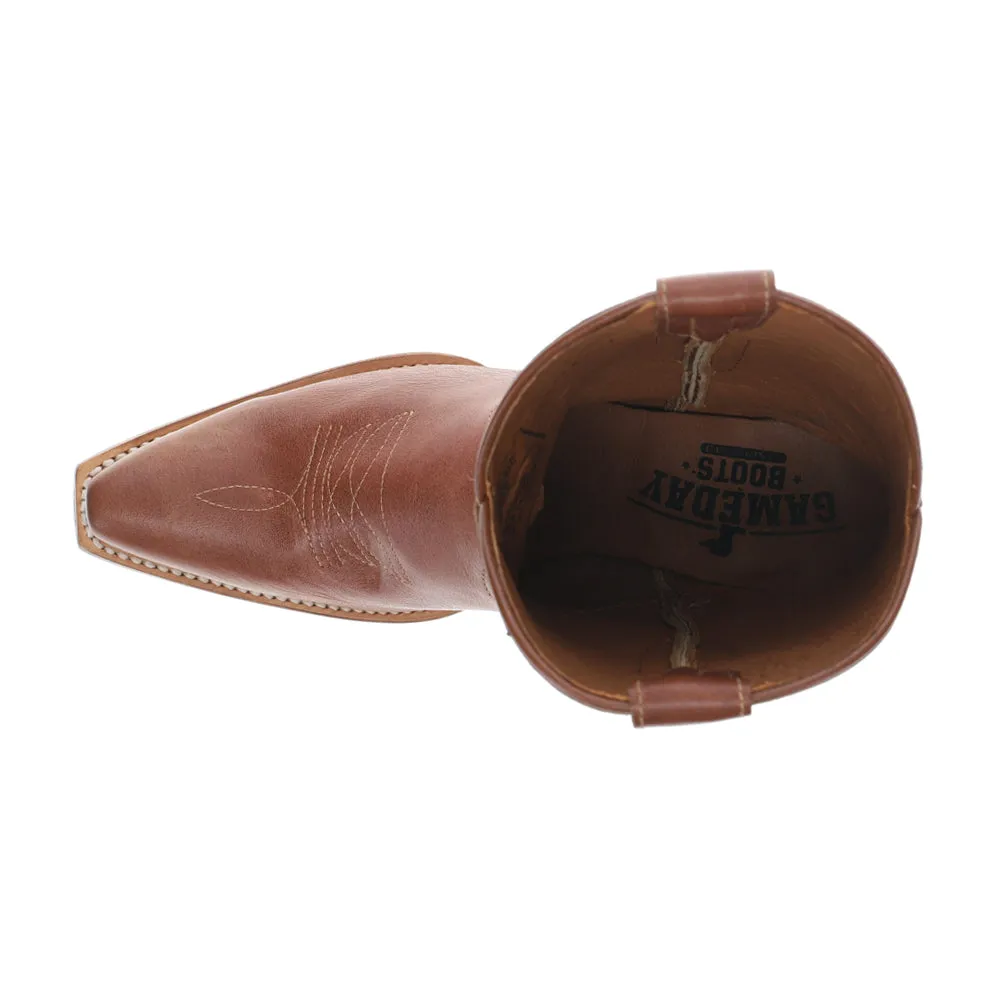 Oklahoma Gameday Snip Toe Pull On Cowboy Booties sold by Shoebacca product image thumbnail 4