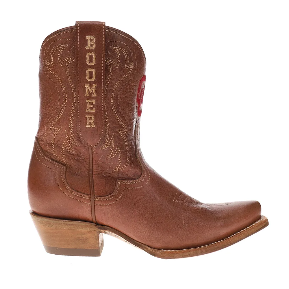 Oklahoma Gameday Snip Toe Pull On Cowboy Booties sold by Shoebacca