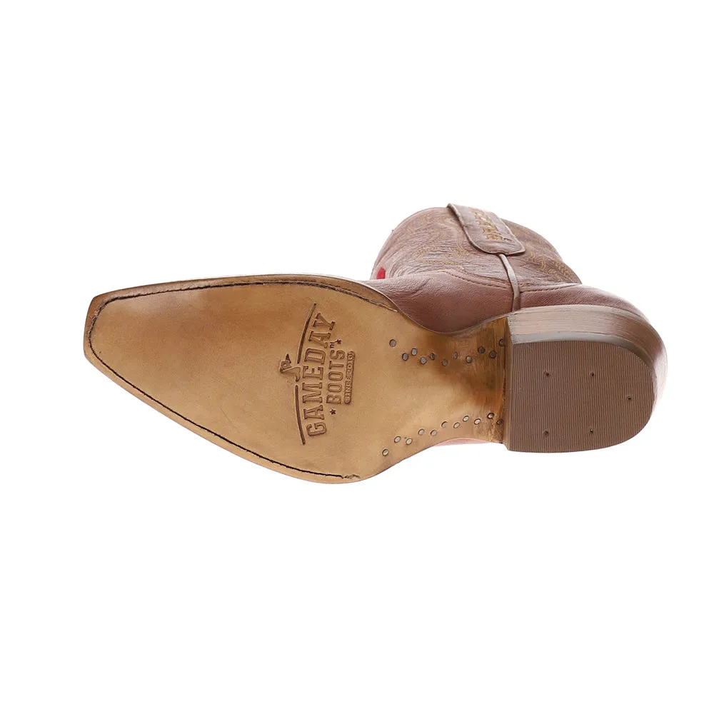 Oklahoma Gameday Snip Toe Pull On Cowboy Booties sold by Shoebacca product image thumbnail 5