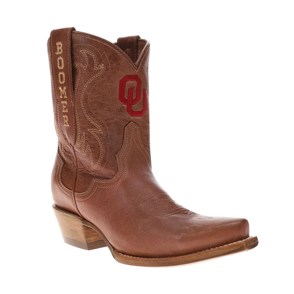 Oklahoma Gameday Snip Toe Pull On Cowboy Booties sold by Shoebacca product image thumbnail 2