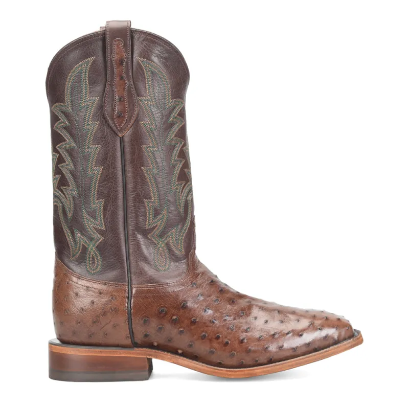 Rancher 12 Inch Full Quill Ostrich Square Toe Cowboy Boots sold by Shoebacca