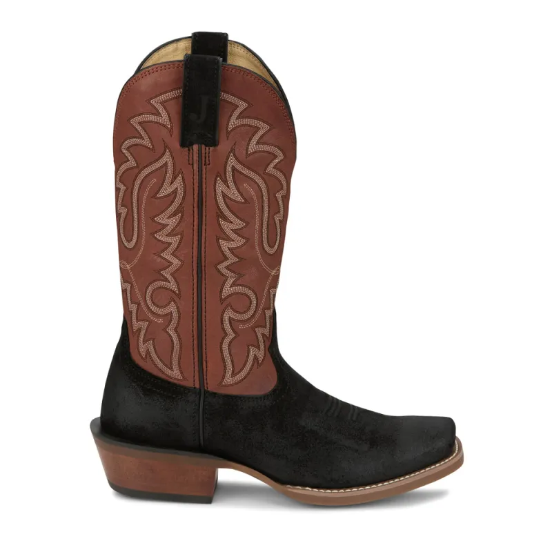 Cowboy Town 13 Inch Square Toe Cowboy Boots made by Justin Boots