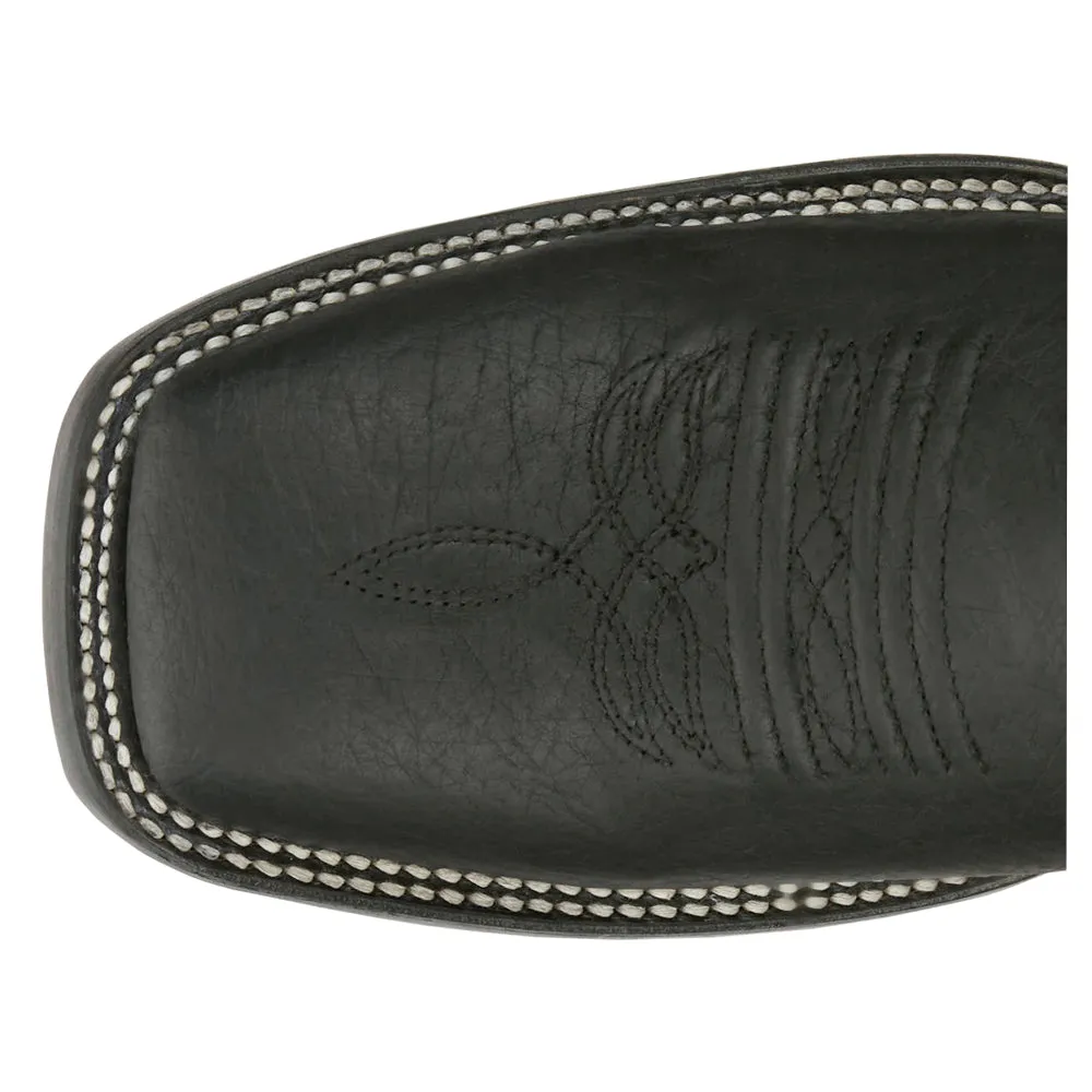 Three Bars 13 Inch Smooth Ostrich Square Toe Cowboy Boots sold by Shoebacca product image thumbnail 4
