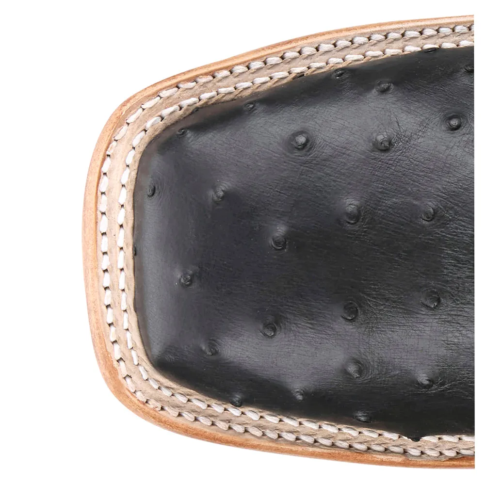 Chisolm 13 Inch Full Quill Ostrich Square Toe Cowboy Boots sold by Shoebacca product image thumbnail 4