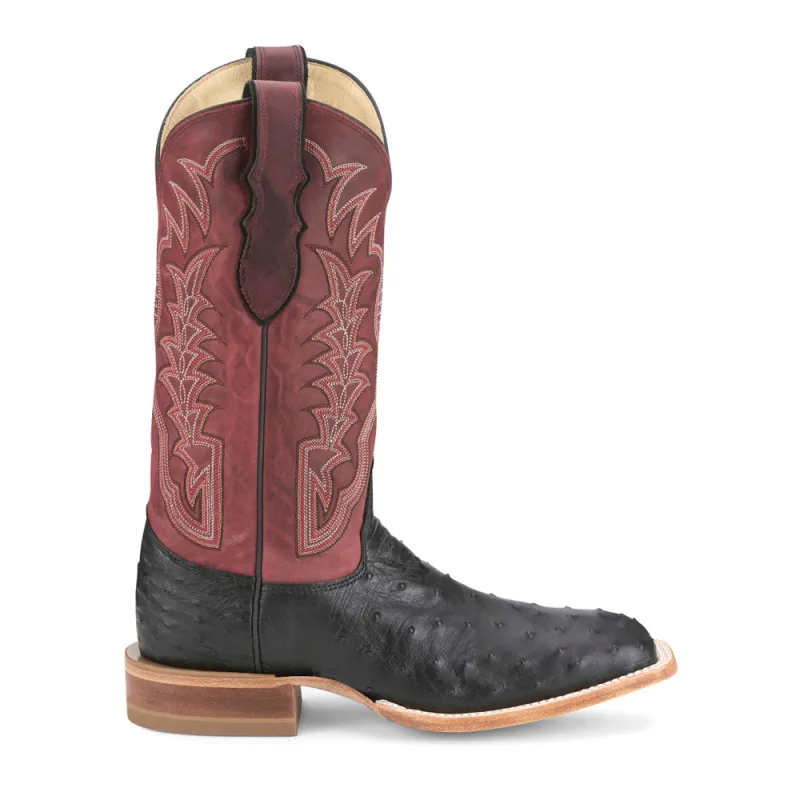 Chisolm 13 Inch Full Quill Ostrich Square Toe Cowboy Boots sold by Shoebacca