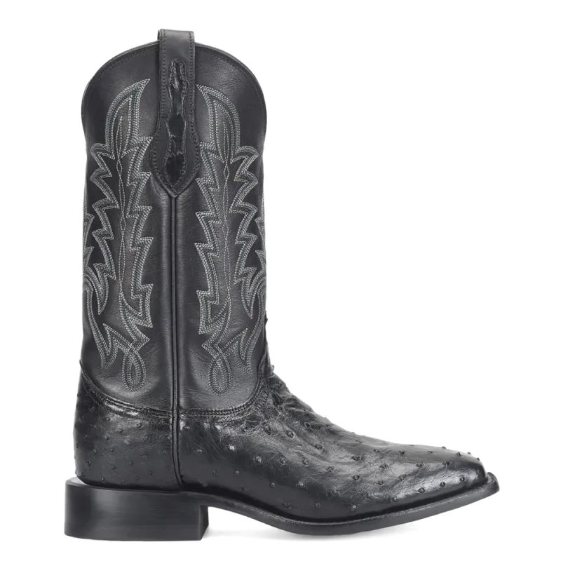Rancher 12 Inch Full Quill Ostrich Square Toe Cowboy Boots sold by Shoebacca