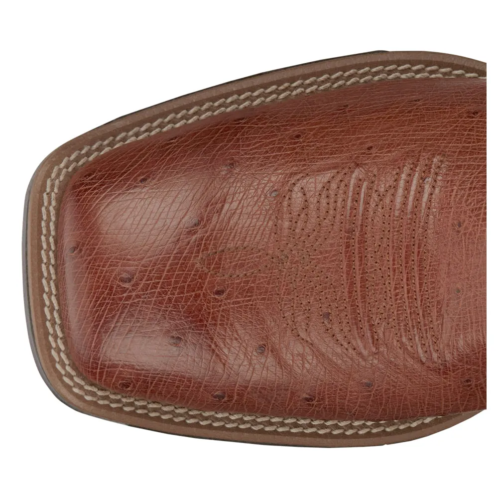 Roswell 11 Inch Smooth Ostrich Square Toe Cowboy Boots sold by Shoebacca product image thumbnail 4