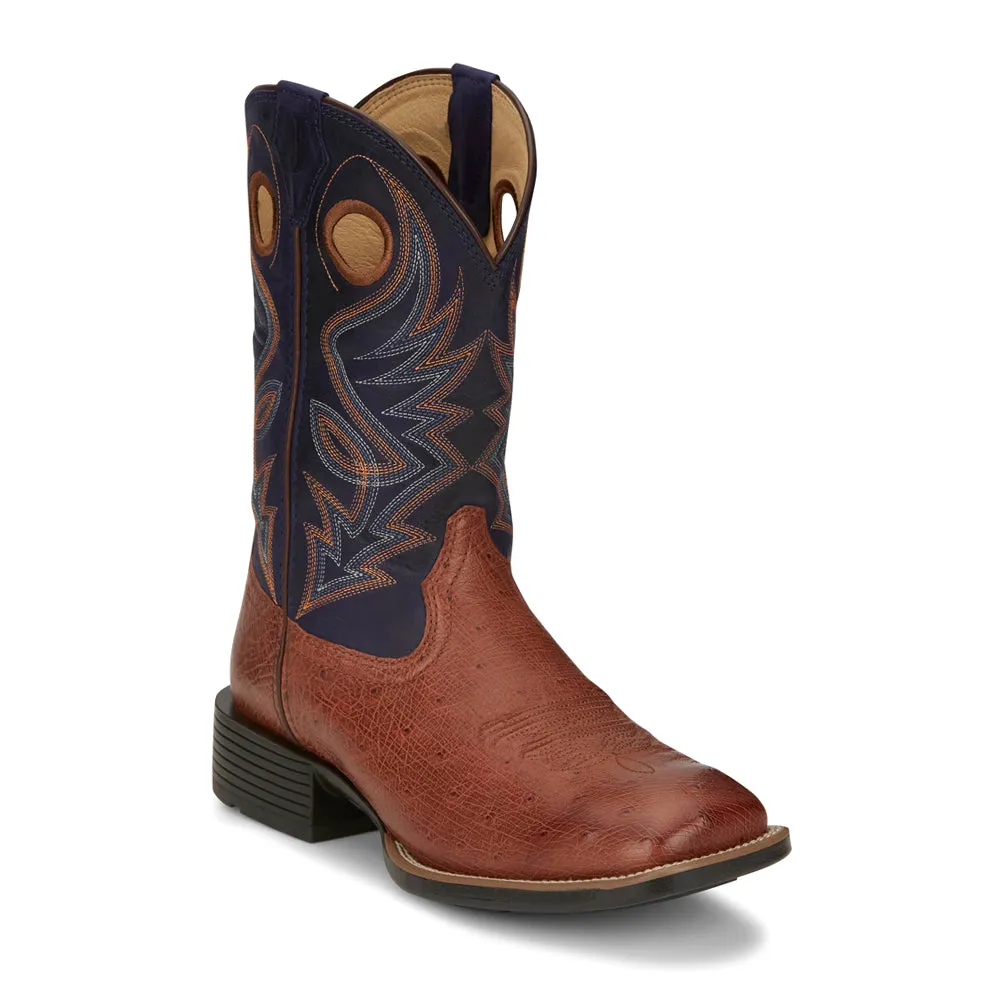 Roswell 11 Inch Smooth Ostrich Square Toe Cowboy Boots sold by Shoebacca product image thumbnail 2