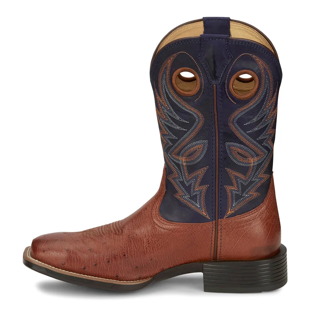 Roswell 11 Inch Smooth Ostrich Square Toe Cowboy Boots sold by Shoebacca product image thumbnail 3