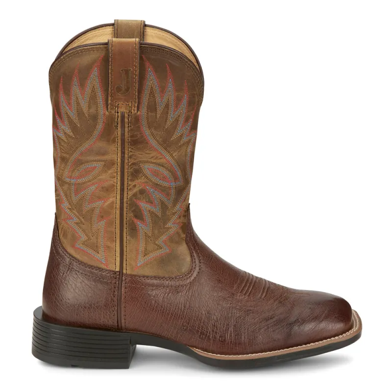 Conroe 11 Inch Embroidered Square Toe Cowboy Boots sold by Shoebacca