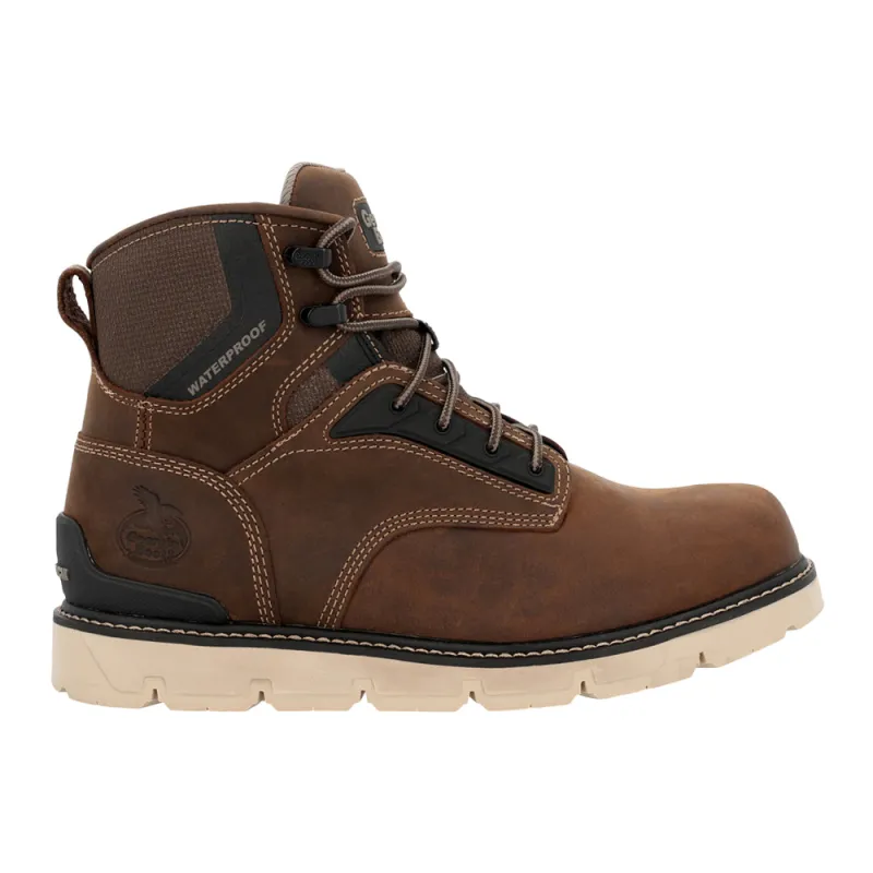 Carbon Flex Wedge 6 Inch Waterproof Safety Toe Work Boots made by Shoebacca
