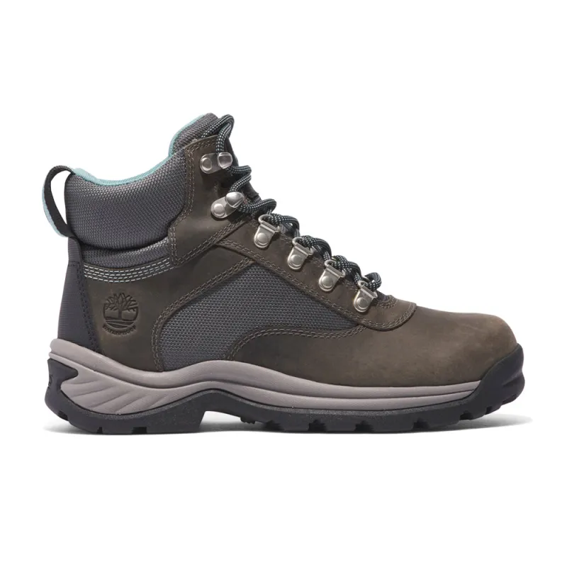 White Ledge Mid Waterproof Logo Round Toe Hiking Boots sold by Shoebacca