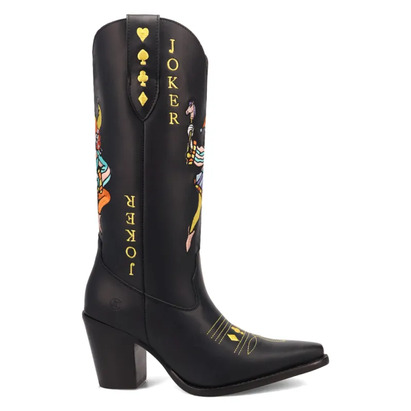 Joker Graphic Snip Toe Cowboy Boots sold by Shoebacca