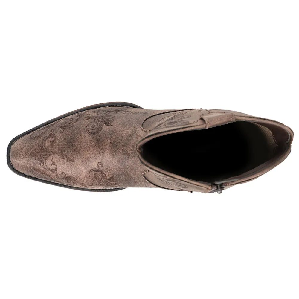 Short Stuff Embroidery Snip Toe Cowboy Booties sold by Shoebacca product image thumbnail 4