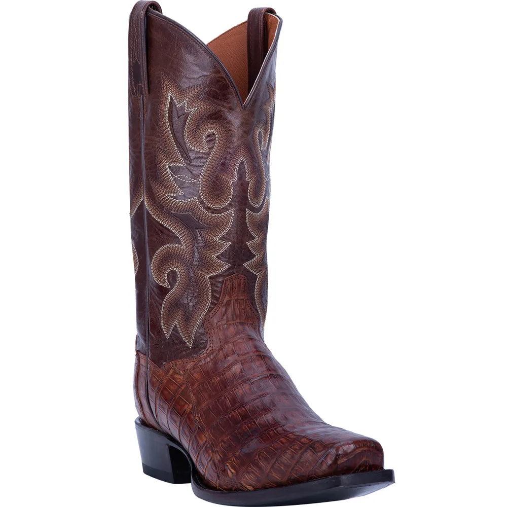 Bayou Embroidered Caiman Square Toe Pull On Cowboy Boots sold by Shoebacca product image thumbnail 2