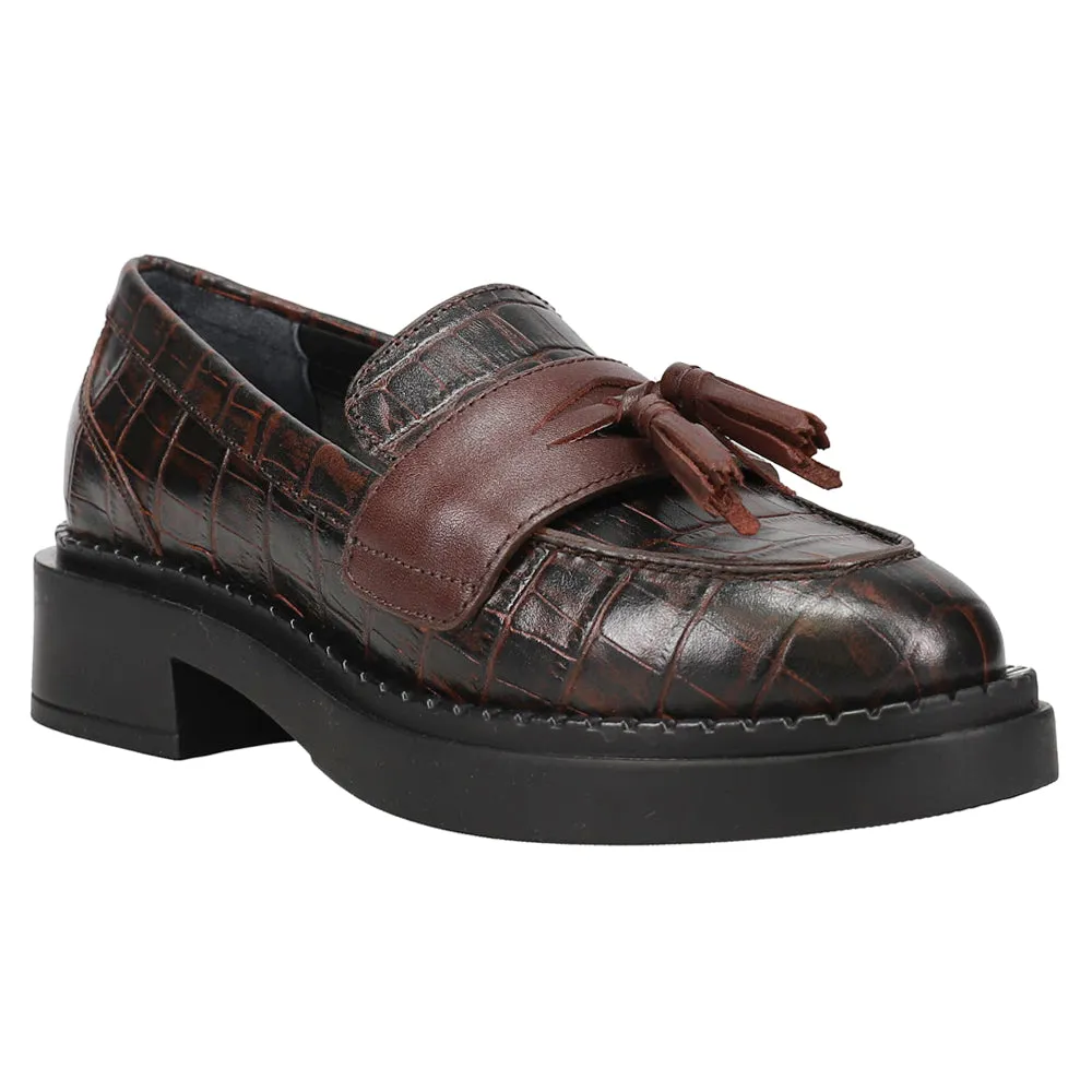 Final Call Croc Embossed Penny Loafers sold by Shoebacca product image thumbnail 2