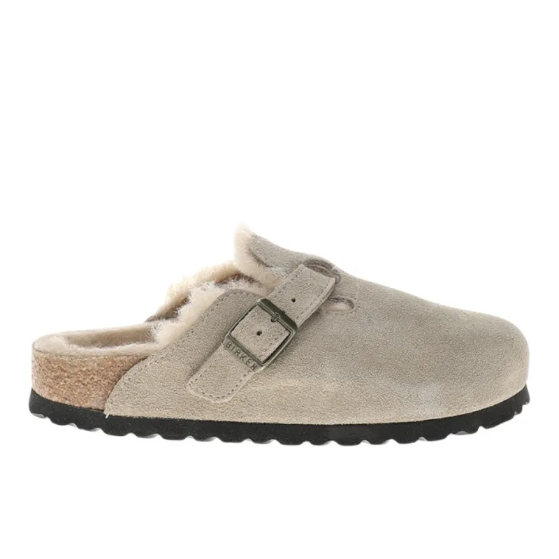 Boston Shearling Suede Leather Clogs sold by Shoebacca