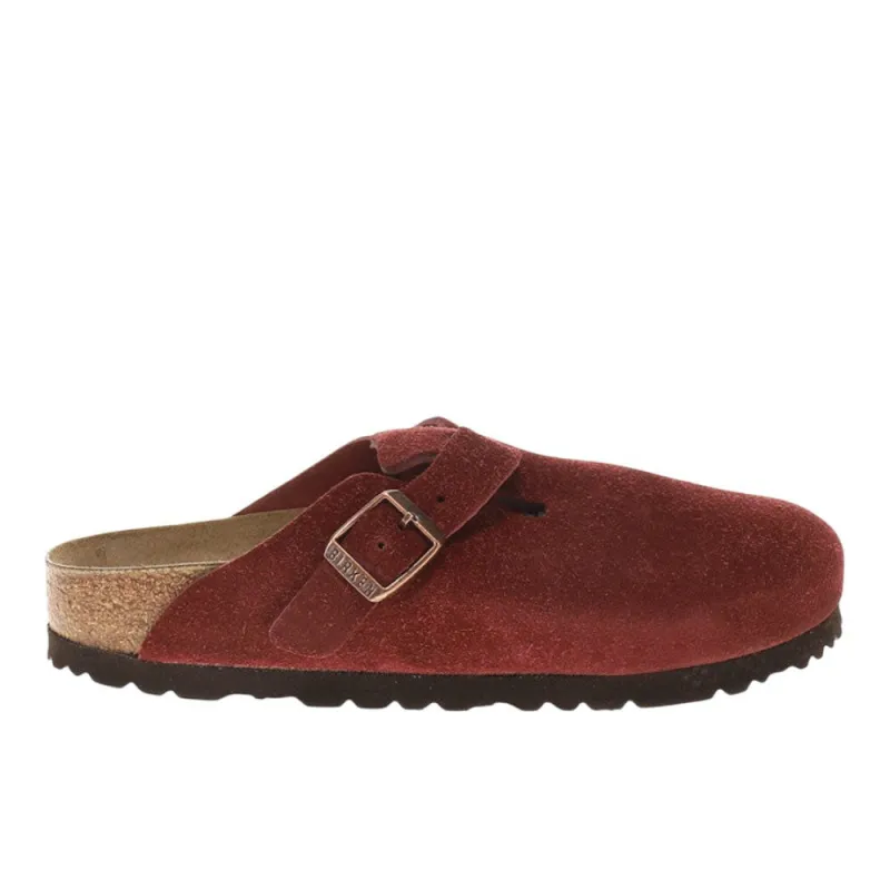 Boston Suede Leather Footbed Clogs sold by Shoebacca