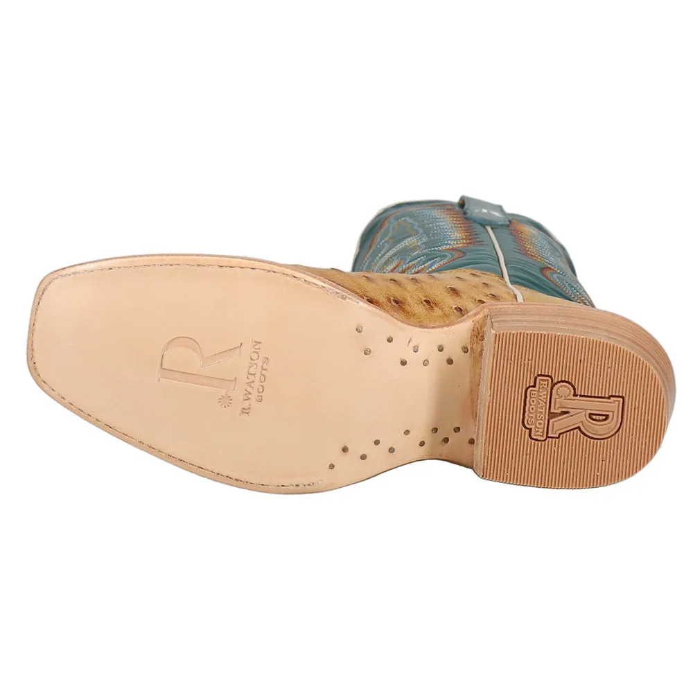 Full Quill Ostrich Embroidered Square Toe Cowboy Boots sold by Shoebacca product image thumbnail 5