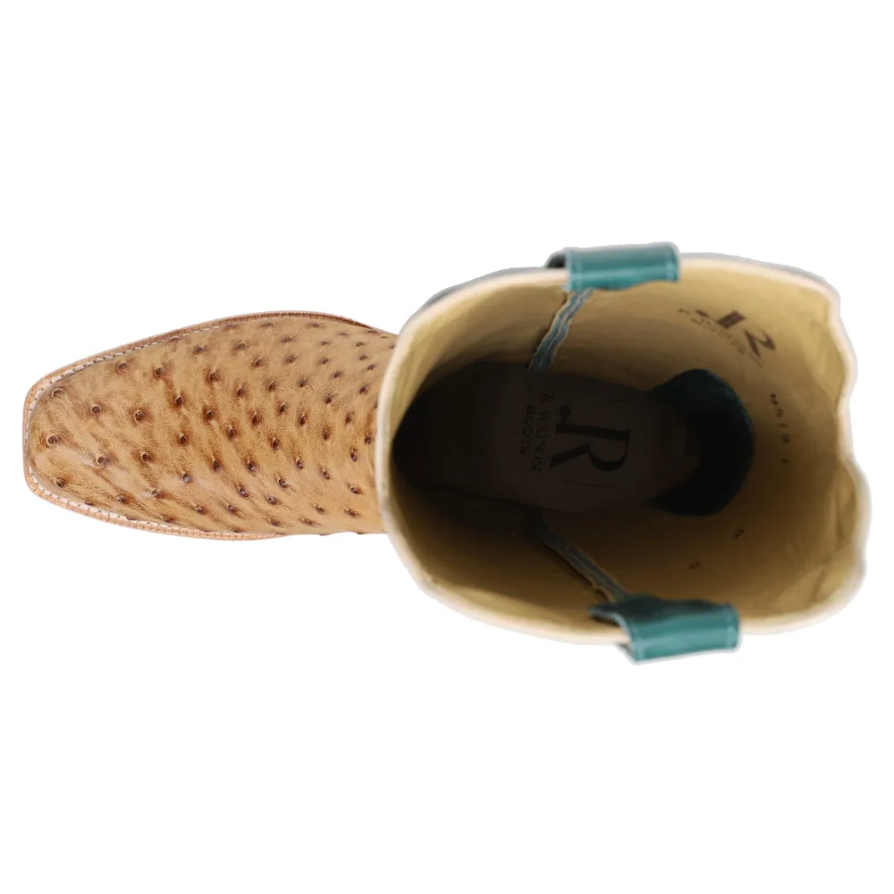 Full Quill Ostrich Embroidered Square Toe Cowboy Boots sold by Shoebacca product image thumbnail 4