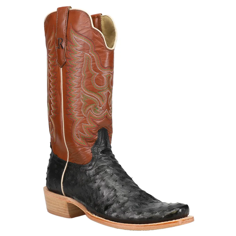 Full Quill Ostrich Embroidered Square Toe Cowboy Boots sold by Shoebacca product image thumbnail 2