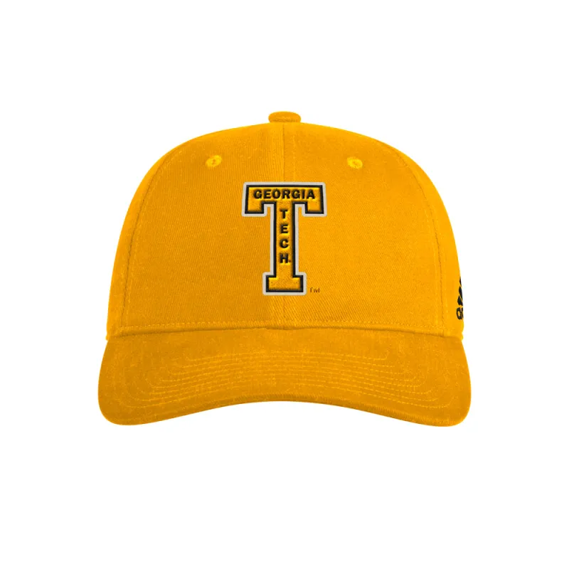 Georgia Tech Yellow Jackets Slouch Stretch Cap made by Adidas