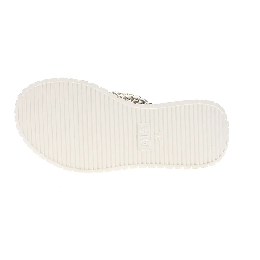 Yoshi Metallic Braided Platform Wedge Sandals sold by Shoebacca product image thumbnail 5